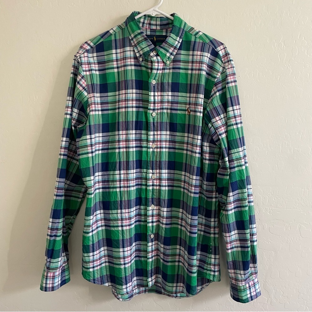 Ralph Lauren Green Plaid Button Up